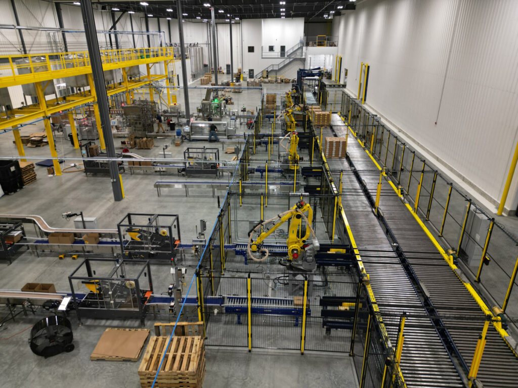 Case Packing Line with Robotics