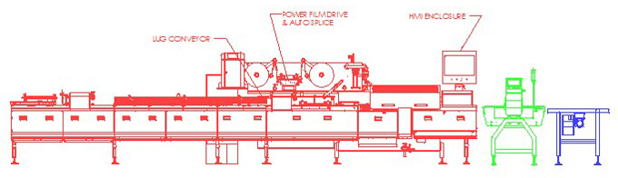 Flow Wrapper with Metal Detector